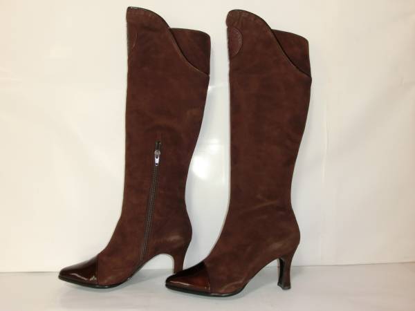 VERSACE ヴェルサーチ★本革スエードロングブーツ 新品 23.5