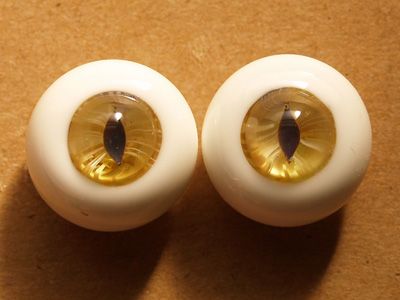 ◆◆グラスアイ　16.5mm　ハニーアンバーキャット