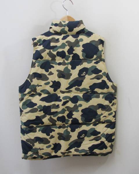 1ST APE 1stカモ ダウンベスト 迷彩 M エイプ BAPE 12AT161 CAMO