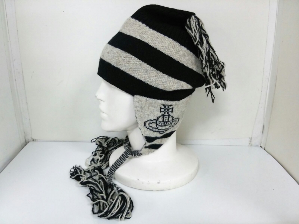 【タグ付】VivienneWestwood ボーダー ニット帽 Beanie Westwood Vivienne ニット帽 ボーダー タグ付VivienneWestwood