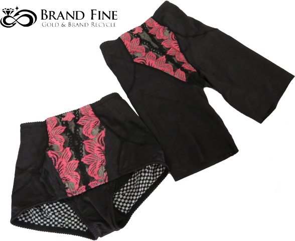 MARUKOマルコ補正下着ロングガードル ショーツ2枚セット黒S-58