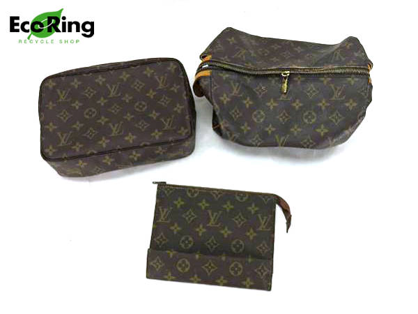 1円 難有品 ヴィトン モノグラム ポーチ 計3点セット EV512