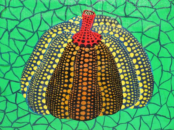 草間彌生 模写Pumpkin・カボチャ肉筆作品（ジミー大西 模写作者不詳