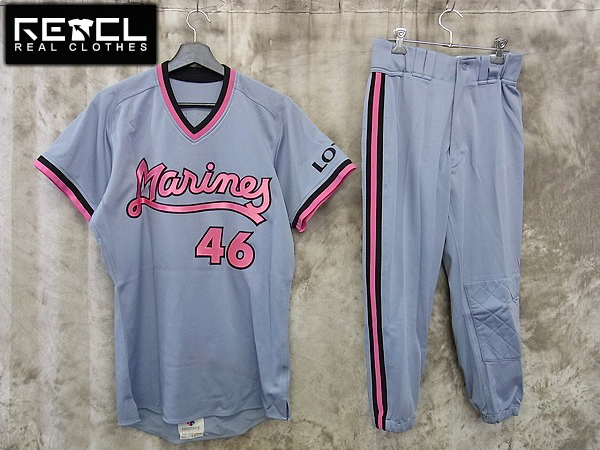 千葉ロッテマリーンズ ユニフォーム 実用品 92年 河本 #46 上下