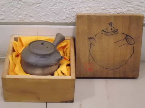 ☆茶道具 茶注 茶瓶 茶器 笠間焼 小川甚八 甚八急須☆共箱共布