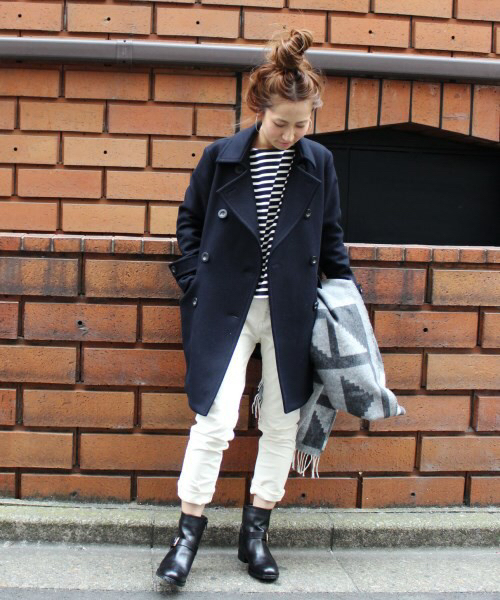 15aw フレームワーク ハミルトンウール Pコートピーコート