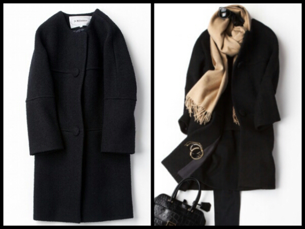 J&M DAVIDSON デヴィッドソンノーカラーコート 菊池京子さん愛用