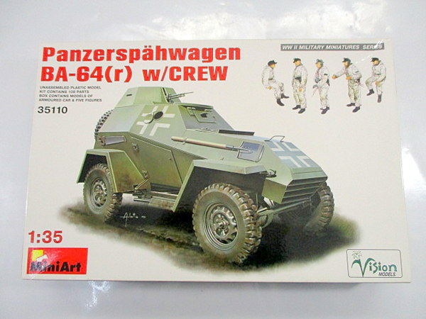 German Panzerspahwagen BA-64r with crew MiniArt 35110