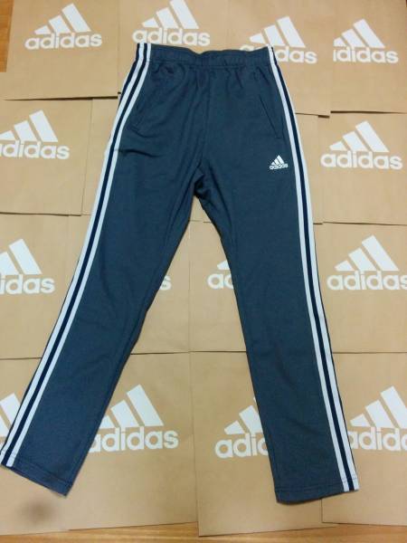 新品Lサイズ　アディダス デニム風 ジャージ　パンツ ネイビー