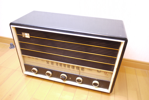 昭和当時物木製 ナショナル製真空管ラジオ ジャンク品＠大型 Yahoo