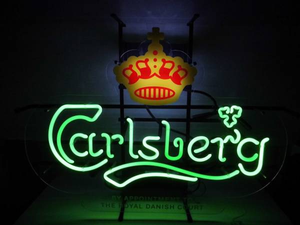 カールスバーグ　ネオン管　看板　アンティーク カールスバーグ ネオン管 看板 アンティーク カールスバーグ Carlsberg