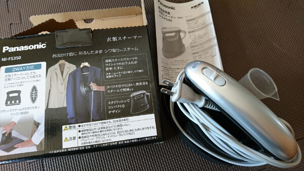 1回使用 Panasonic 衣類スチーマー NI-FS350 アイロン