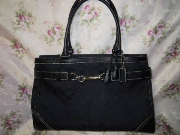 ブラック コーチ レザー トートバッグ COACH ハンドバッグ 自立 A4収納
