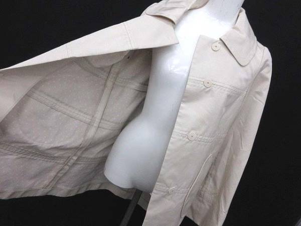 トゥービーシック TO BE CHIC ステンカラーコート ロング 40 白