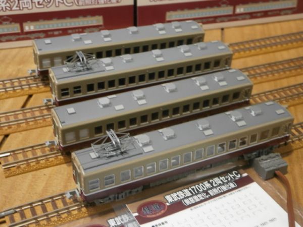 新品 鉄コレ N化 M車入 1700系 白帯 特急 C 最終 4両(東武編) 新
