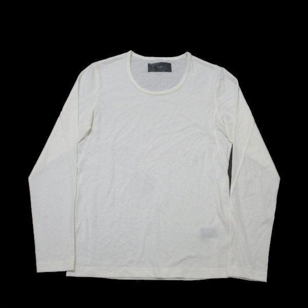 ダブルジェーケー/wjk無地Uネック長袖Tシャツ/ロンT【S】★白/T