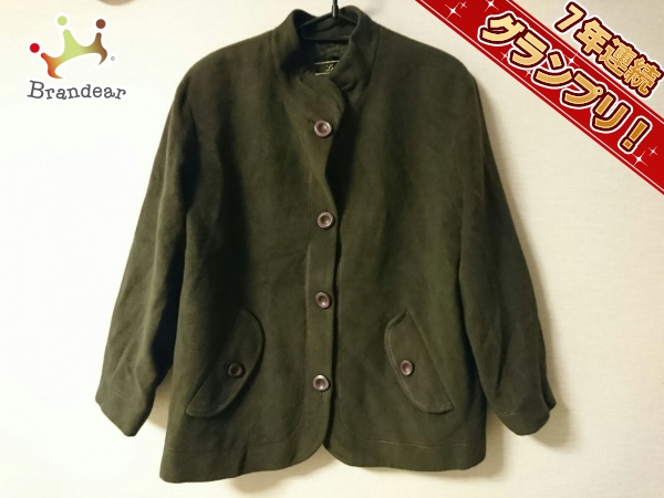 レリアン コート 13 レディース 新品同様 カーキ Leilian