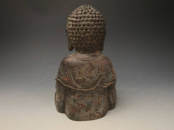 古銅 高麗仏 鍍金仏 如来坐像 1646g 仏像 仏教美術 7306ss
