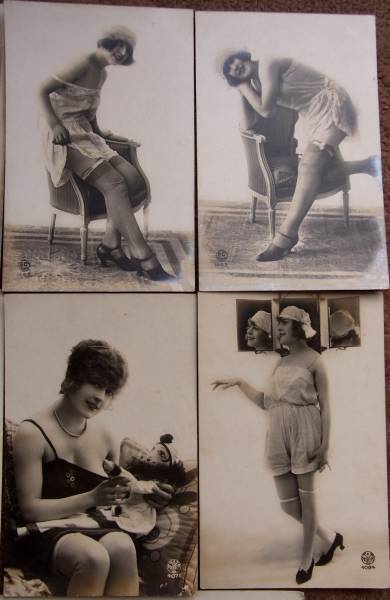 絵葉書■欧米美人■下着姿他　9枚