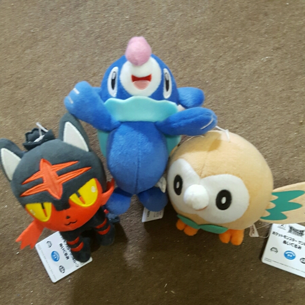 ポケットモンスター サン＆ムーン　ぬいぐるみ モクロー　全3種
