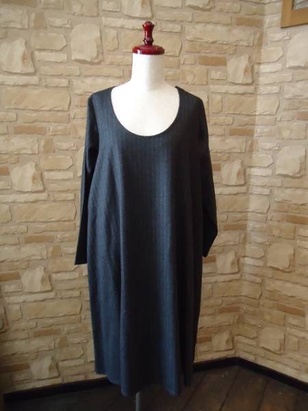 mizuiro-indミズイロインド/ストライプAラインワンピース