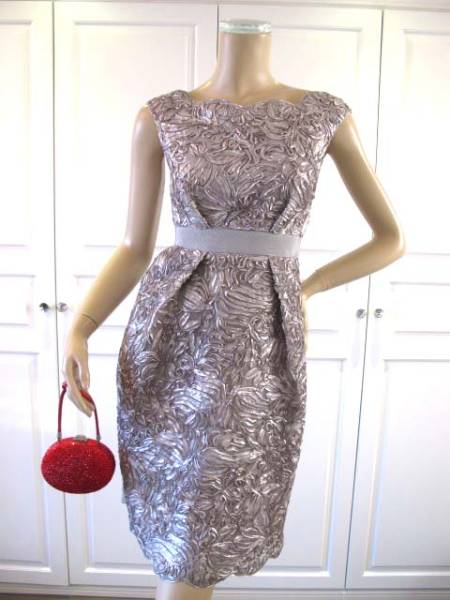 MOSCHINO チープ＆シック　コード刺繍ドレス　Ｉ＃38　シルバー