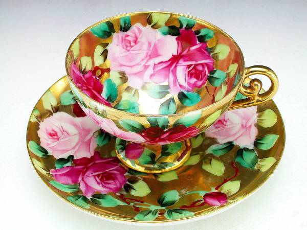 陶磁器に描かれる優美なバラ「オールドノリタケとバラ模様 オールド 