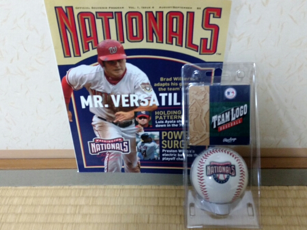 【米メジャーリーグ ワシントンナショナルズ】チームロゴボール&プログラム_1