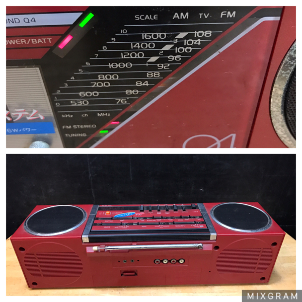 SANYO MR-Q4 希少 昭和 レトロ サンヨー ラジカセ 動作確認済み SANYO