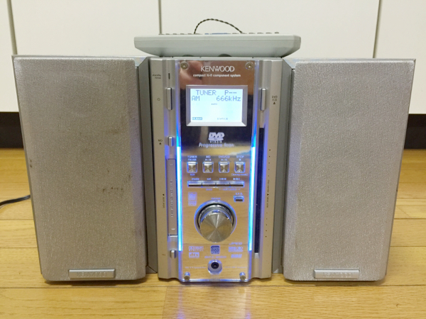 KENWOOD ☆ RMD-ES9DVD ☆ CD/DVD/MDシステムコンポ 中古品(DVDコンポ