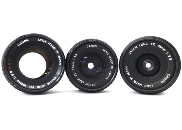 高品質，得価 CANON LENS FD 100mm 1:2.8 キャノンレンズ3点セット