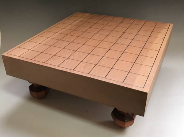 A597 将棋道具 板厚 足付 将棋盤 駒セット/木製 36.3×33.3cm 板厚18cm