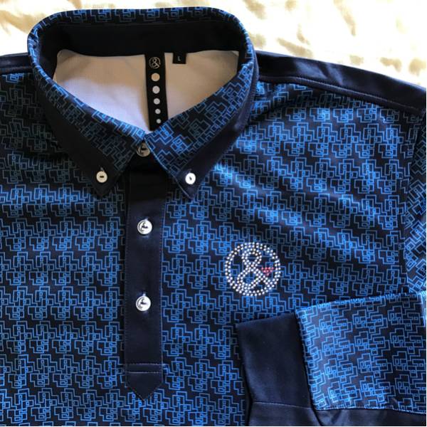 and per se アンパスィ 長袖 ポロシャツ ネービー L 美品