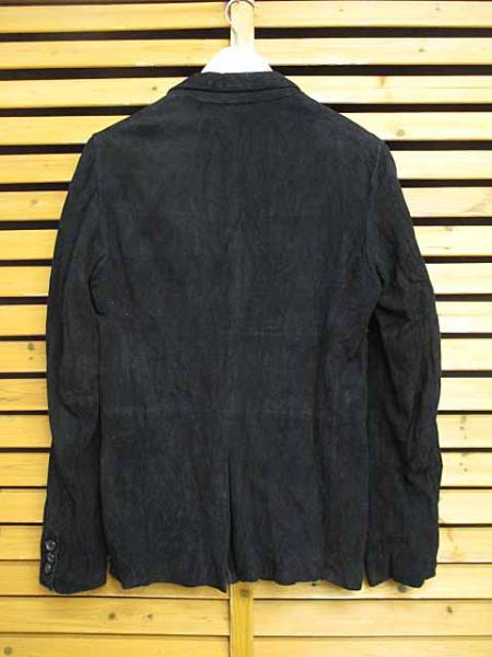 SHELLAC GOAT SKIN レザー テーラードジャケット 44黒 山羊革