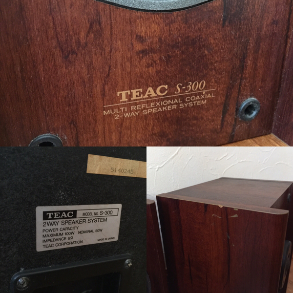 TEAC S-300 ペア - | 2WAY スピーカーシステム メルカリ ティアック