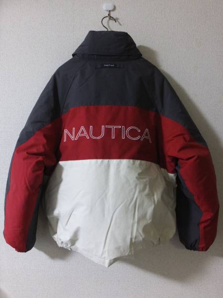 NAUTICA ダウンジャケット Lサイズ マルチ バックロゴ 90's