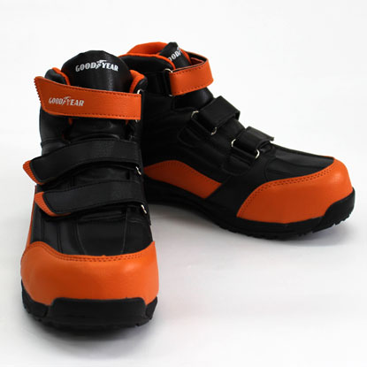 ラスト１足★安全靴★グッドイヤー・ハイカットスニーカー★ブラックxオレンジ■28.0cm　新品未使用