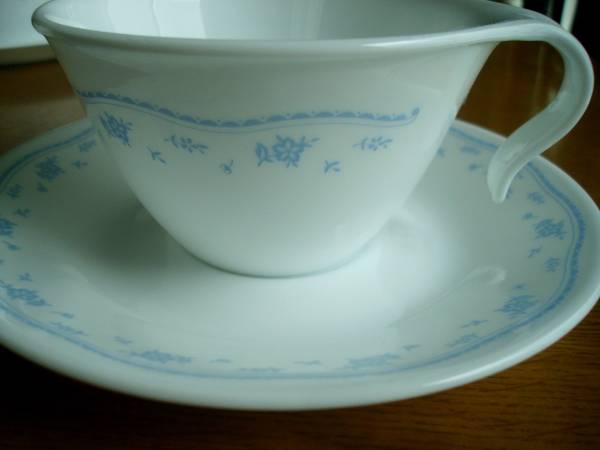 未使用★コレール★Corelle★モーニングブルー★カップ＆ソーサー 5客★ＵＳＡ