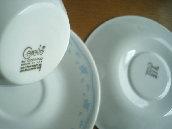 未使用★コレール★Corelle★モーニングブルー★カップ＆ソーサー 5客★ＵＳＡ