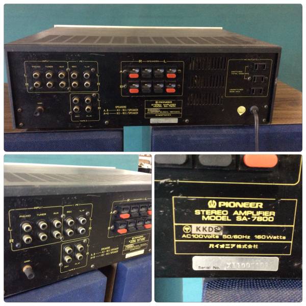 d*9様 PIONEER SA-7800 ステレオアンプ O-1573パイオニア SA-7800II TX