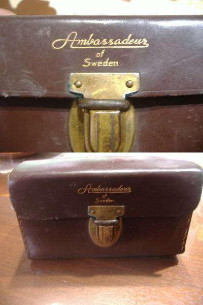 タフ#アブ5000番用ブラウンリールケースAmbassadeur of取説付きUsed#