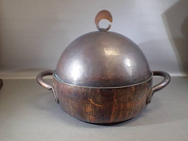 ★★　031615　銅鍋　両手鍋　zozo 　寺山作　Ｃ型つまみ　★★