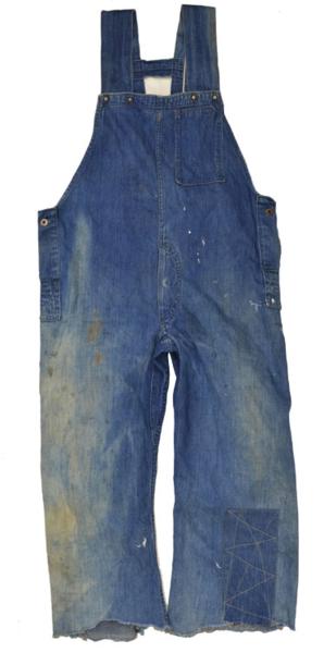 色落ち良し!!アウトシーム無し!!【30's】【ビンテージ】 【WHITEFIELD】【デニム】 変形ポケット【オーバーオール】 4f2303HGC21