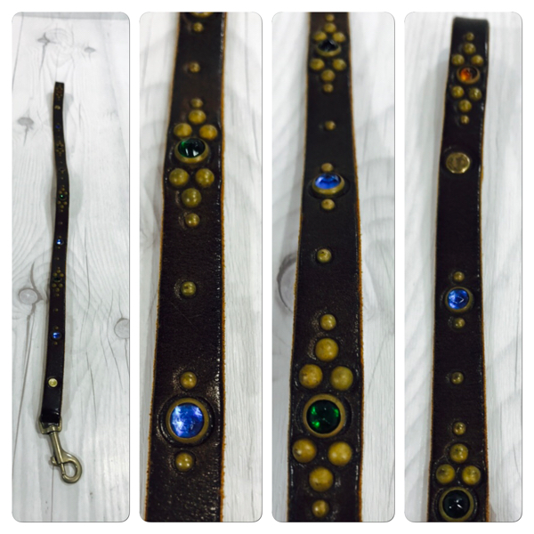 HTC ウォレットチェーン ベルト スタッズ ヴィンテージ レザーコード