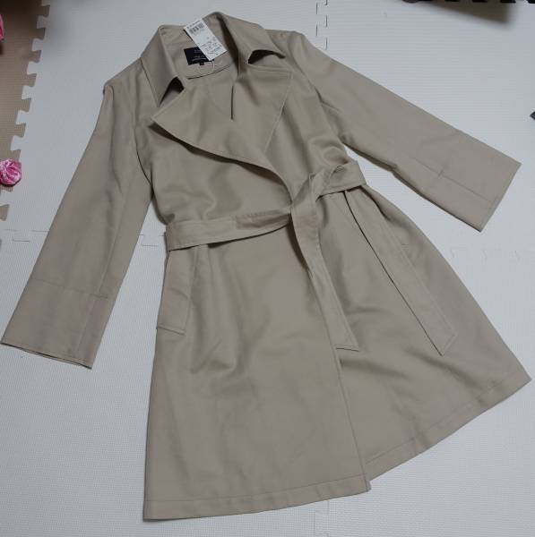 新品 23区 ライトコットンダブルクロス コート 38 ベージュ系 トレンチ 