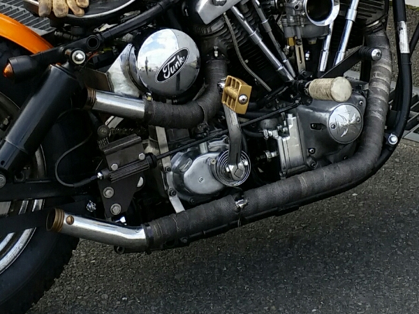 ショベル　ワンオフアップマフラー　中古品