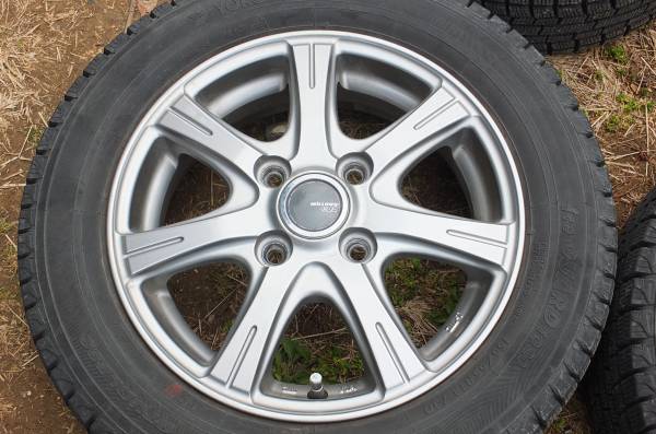 タイヤ，アルミホイールセット YOKOHAMA ice GUADO ic20 155/65 R13 73Q スタッドレスタイヤ 4本セット 中古美品