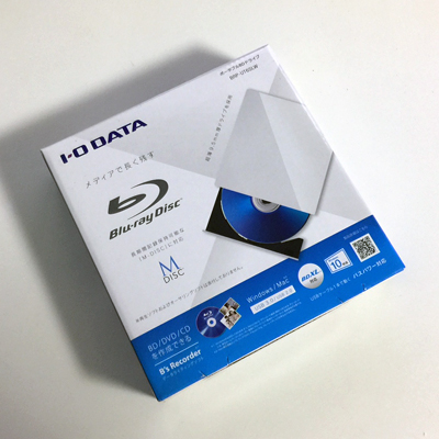 IODATA ポータブル外付ブルーレイドライブ BRP-UT6SLW パールホワイト