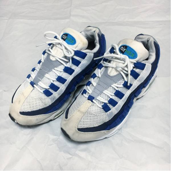 ナイキ エアマックス95 ブルー×ホワイト 希少サイズ 25cm スニーカー NIKE air max 95 OG