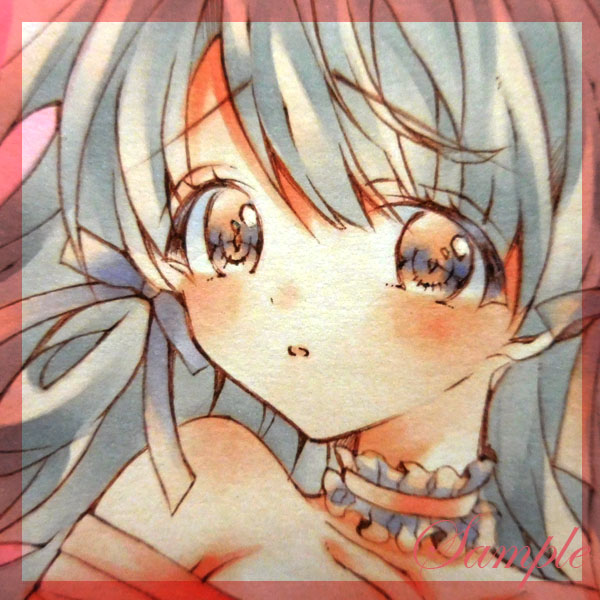 手描きイラスト オリジナル 】 縛りメイドさん ☆B6☆ コピック